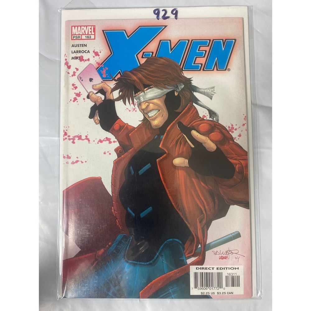 Marvel X-Men #163 Gambit Cover Salvador Larroca Modern Age‎ 2004 Direct Edition